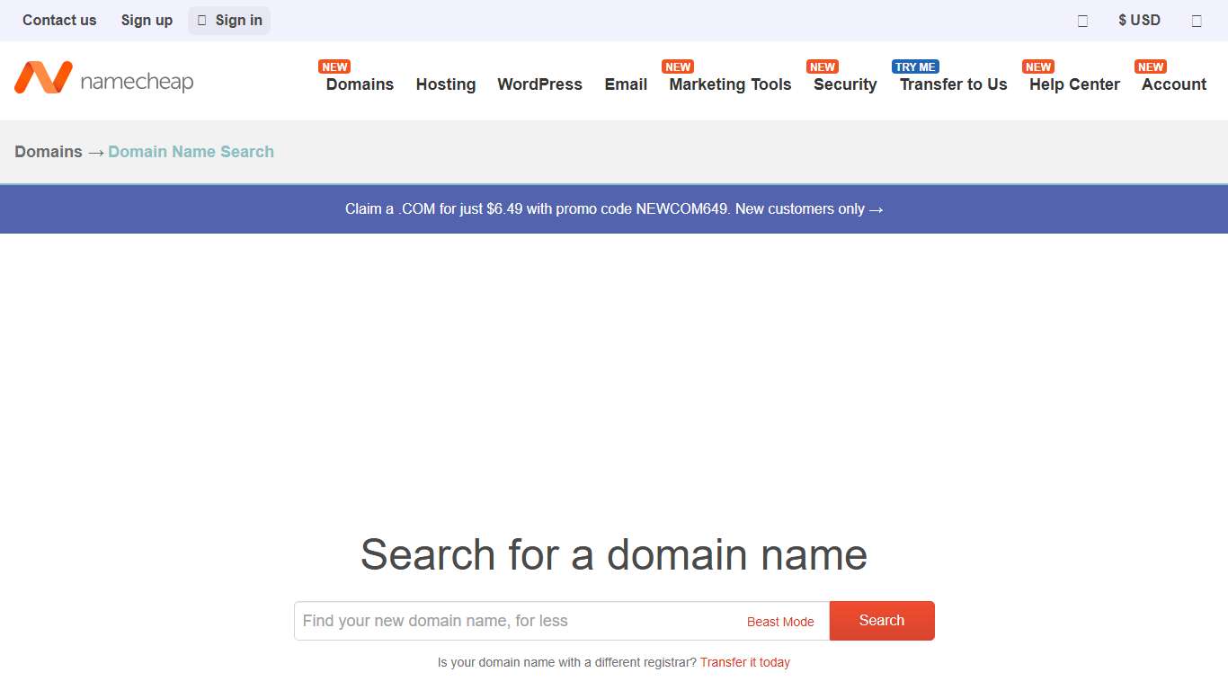 Domain Name Search | Free Check Domain Availability Tool - Namecheap